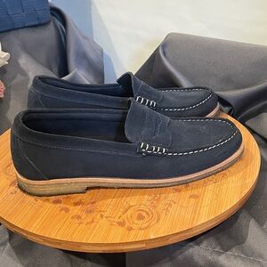 Allen Edmonds The Catalina Penny Loafer Oxford Navy Blue Suede men's size 10